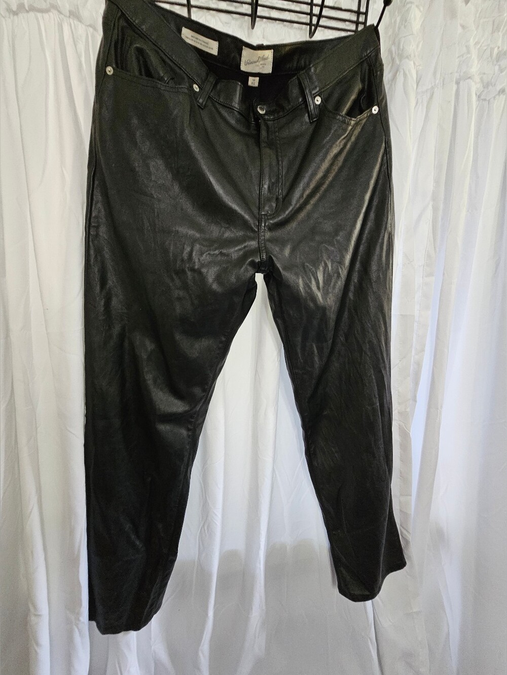 Universal Threads Black Womens Faux Leather Jeans